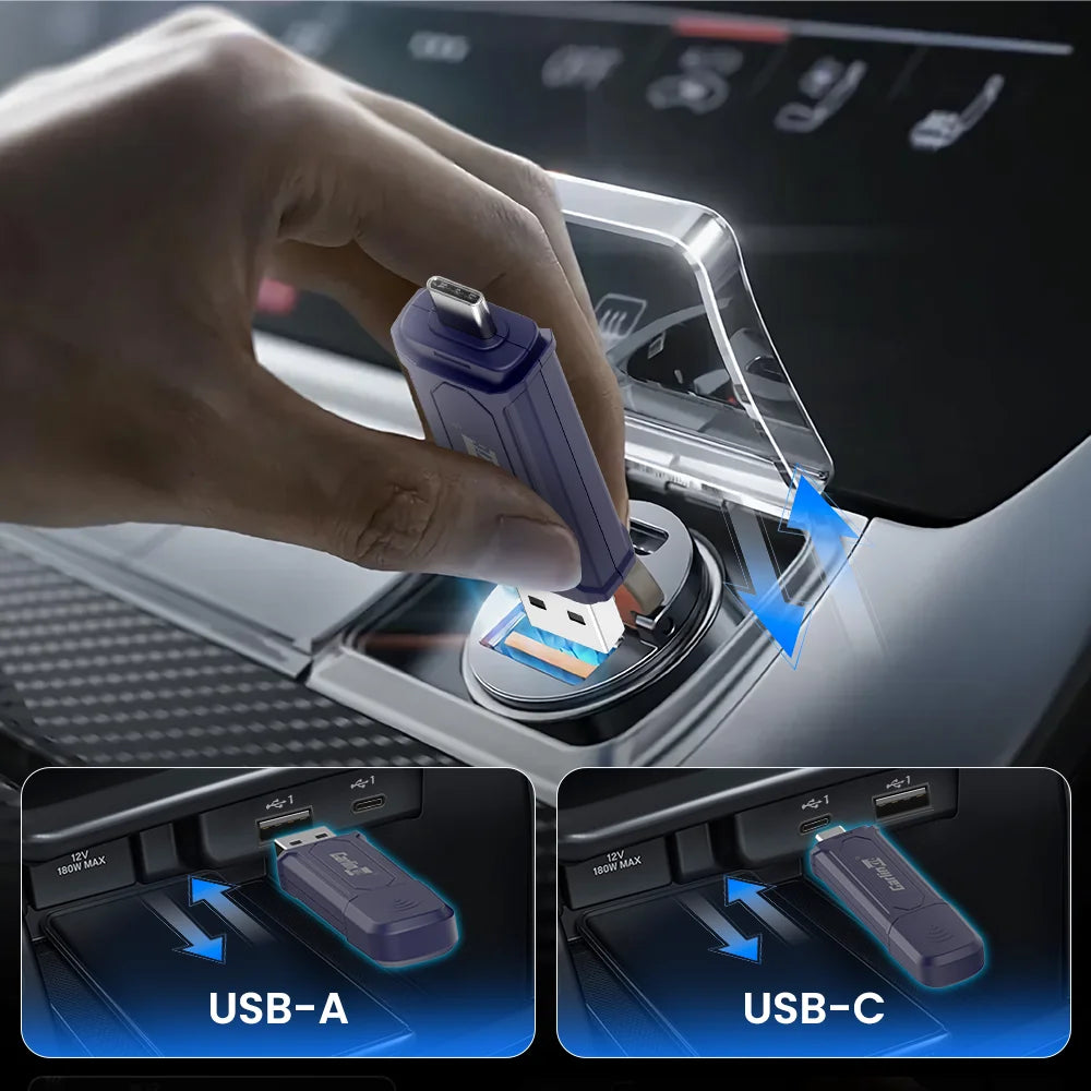 Carlinkit Mini 5 Pro – Adaptateur Sans Fil CarPlay & Android Auto | Version 2025